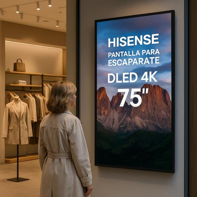 Pantalla para Escaparate HISENSE DLED 4K 75"
